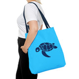 Blue Sea Turtle Icon Tote Bag - 3 sizes