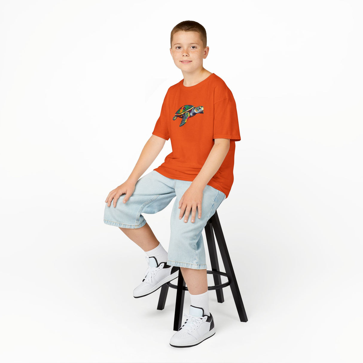 Kids Cute Paint Splat Sea Turtle Tee - 6 colors