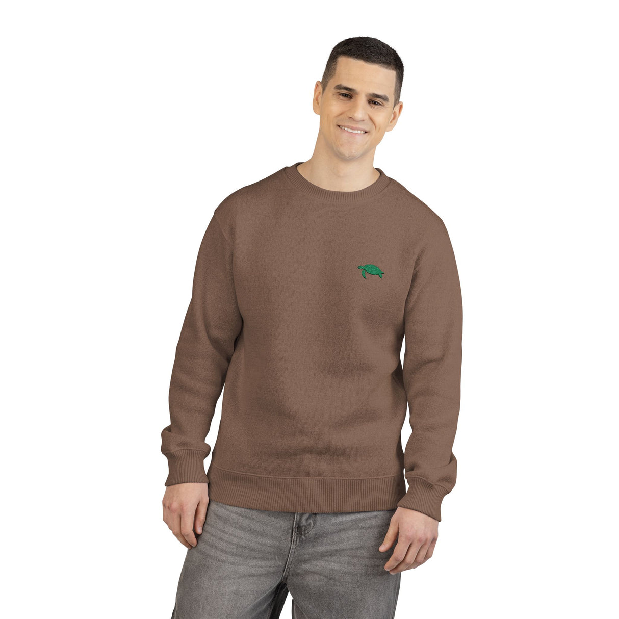 Unisex Green Sea Turtle Embroidered Crewneck Sweatshirt - 4 colors