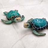 Teal Blue Sea Turtle Resin Fridge Magnet (1 turtle approx. 3+ inches) Aqua Teal Blue Resin Sea Turtle Magnet Gift for fridges & cabinets!