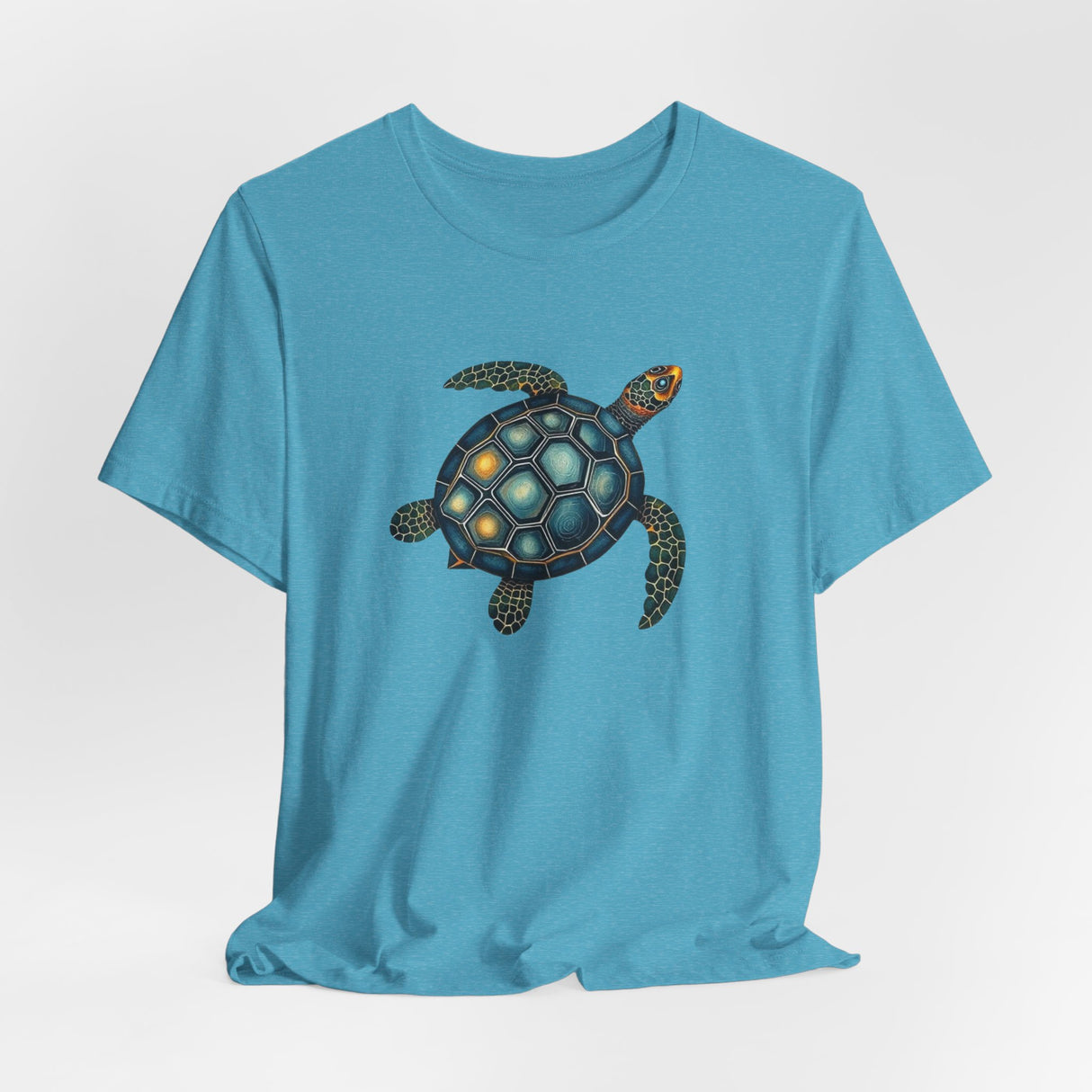 Oil Paint Green and Blue Sea Turtle Graphic Tee - 6 Colors