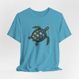 Oil Paint Green and Blue Sea Turtle Graphic Tee - 6 Colors