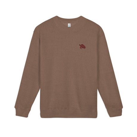 Unisex Brown Sea Turtle Embroidered Crewneck Sweatshirt - 4 colors