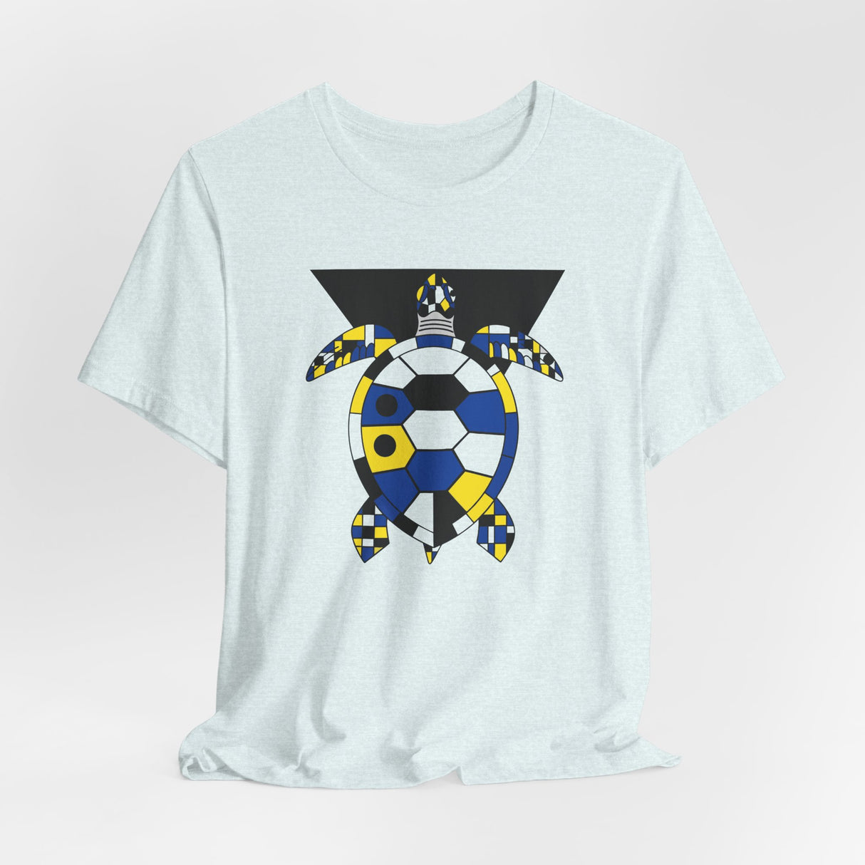 Bauhaus Blue Yellow Black Sea Turtle Graphic Tee - 5 Colors