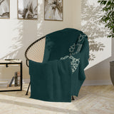 Dark Teal Sea Turtle-Themed Velveteen Microfiber Blanket - 3 Sizes
