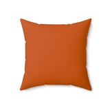 Burnt Orange Tiki Sea Turtle Pillow, Faux Suede Pillow - 4 sizes