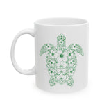 Tropical Green Sea Turtle Design Mug