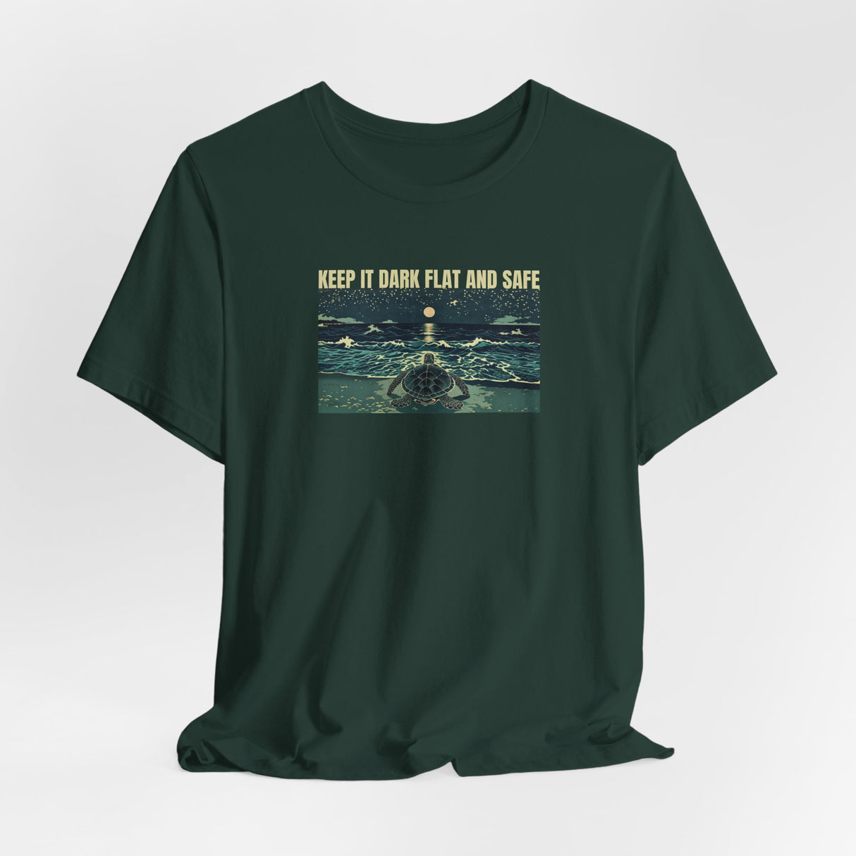 Keep It Dark Flat Safe Ink Art Sea Turtle Tee - 5 Colors Dark