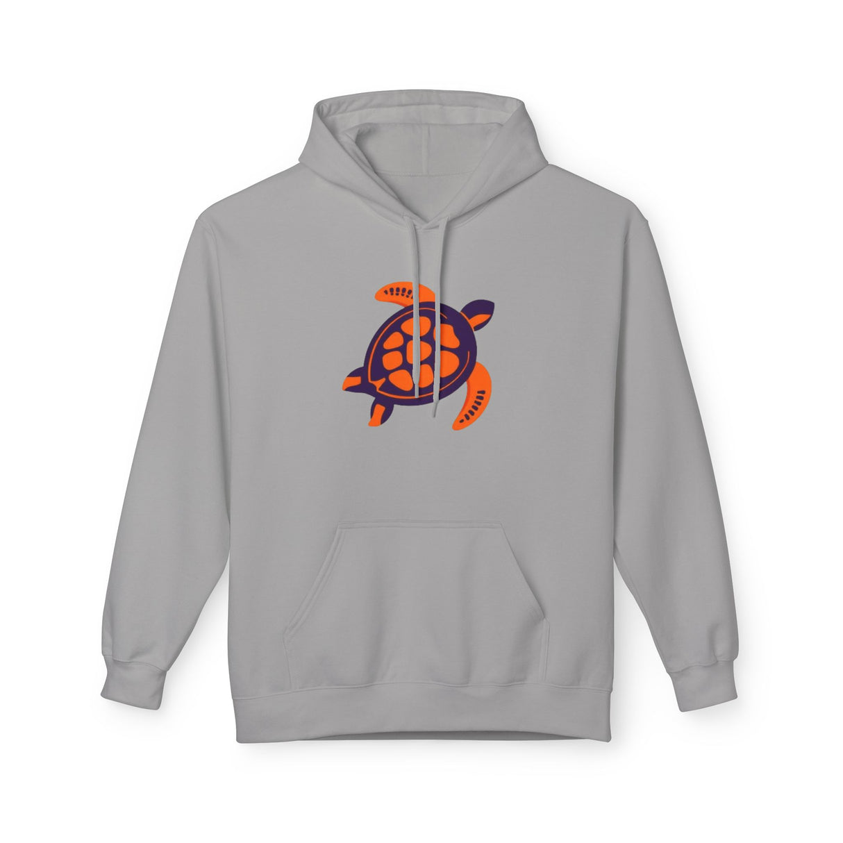 Orange and Purple Mod Art Sea Turtle Hoodie - 8 Colors