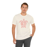 Red Tropical Flower Sea Turtle Graphic Tee - 5 Colors
