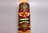 Tropical Tiki Mask Face Large Painted Wooden Turtle (1 mask approx. 12 inches tall) Colorful Painted Tiki Mask to hang in a seaside home!