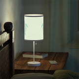 Blue Tropical Flower Sea Turtle Pattern Table Lamp