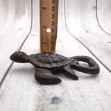 Brown Metal Sea Turtle Bottle Opener (1 opener approx. 4.5+ inches) Cast Iron Patina Sea Turtle Bottle Opener for coastal kitchen or home!