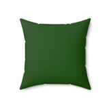 Green Monochrome Sea Turtle Pillow, Faux Suede Pillow - 4 sizes