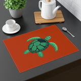 Orange and Green Sea Turtle Pattern Placemat
