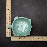 Mint Green Sea Turtle Bowl Porcelain (1 dish approx. 5.25+ inches) Light Green Sea Turtle Dish for coastal kitchen accent & table charm!