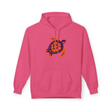 Orange and Purple Mod Art Sea Turtle Hoodie - 8 Colors