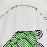 Halftone Sea Turtle Shower Curtains - Coastal Bathroom Decor