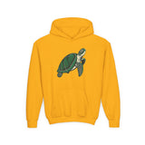 Kids Green Sea Turtle Illustration Hoodie - 5 Colors