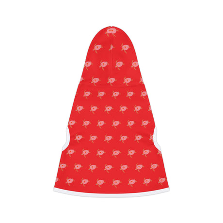 Red and Pink Sea Turtle Pet Hoodie