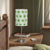 Green Sea Turtle Pattern Table Lamp, Nightstand Light, Sea Life Decor, Beach House Accent, Kid's Room Lighting