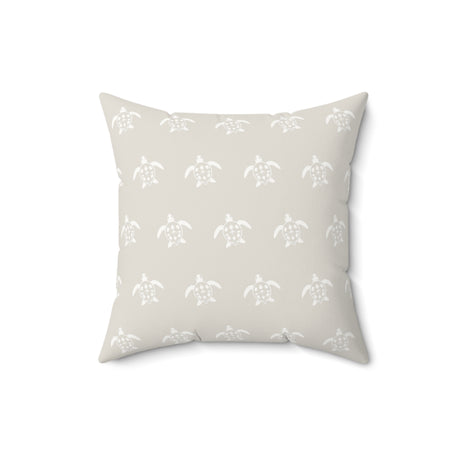 Off White Momchrome Sea Turtle Pillow, Faux Suede Pillow - 4 sizes
