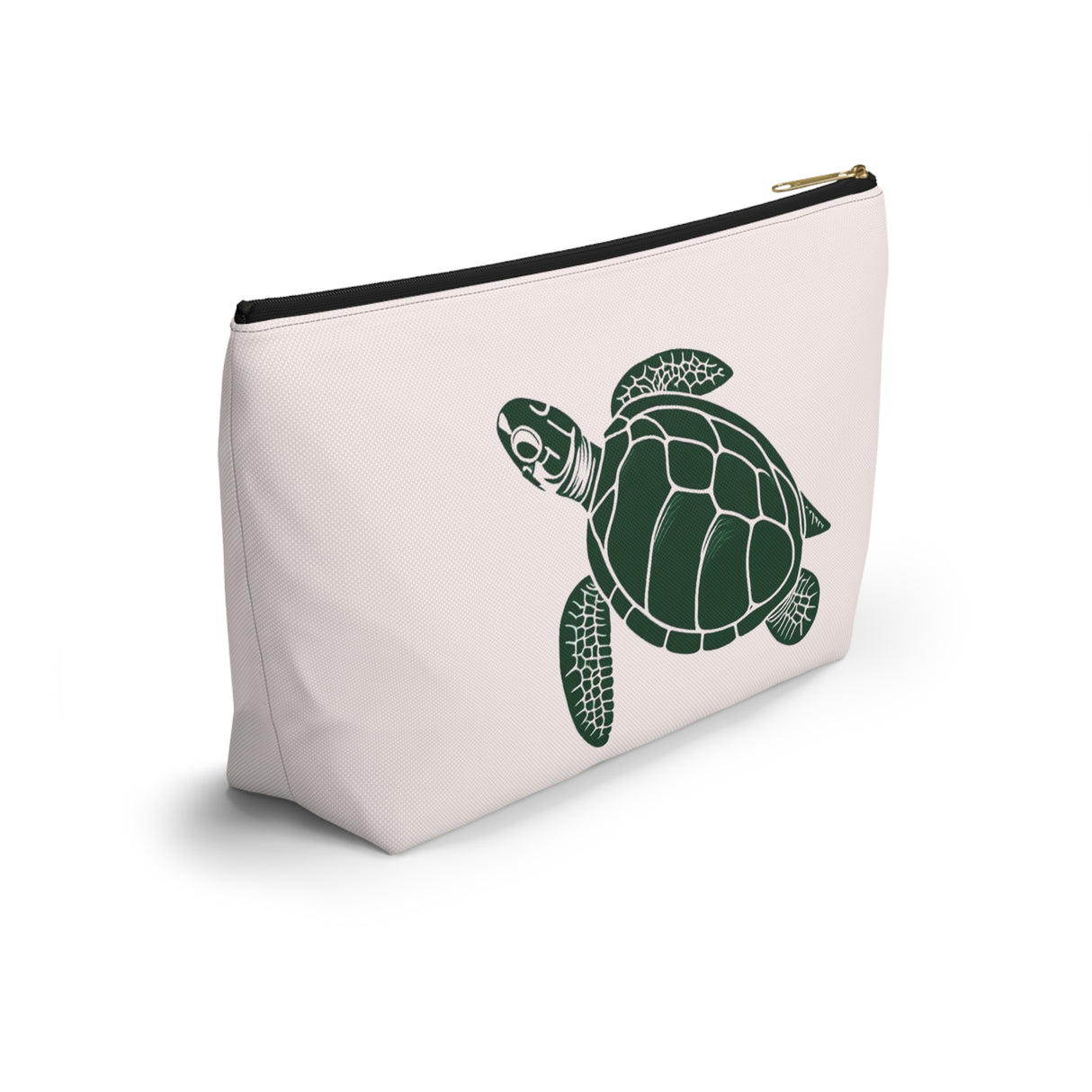 Pink and Green Sea Turtle Print Accessory Pouch