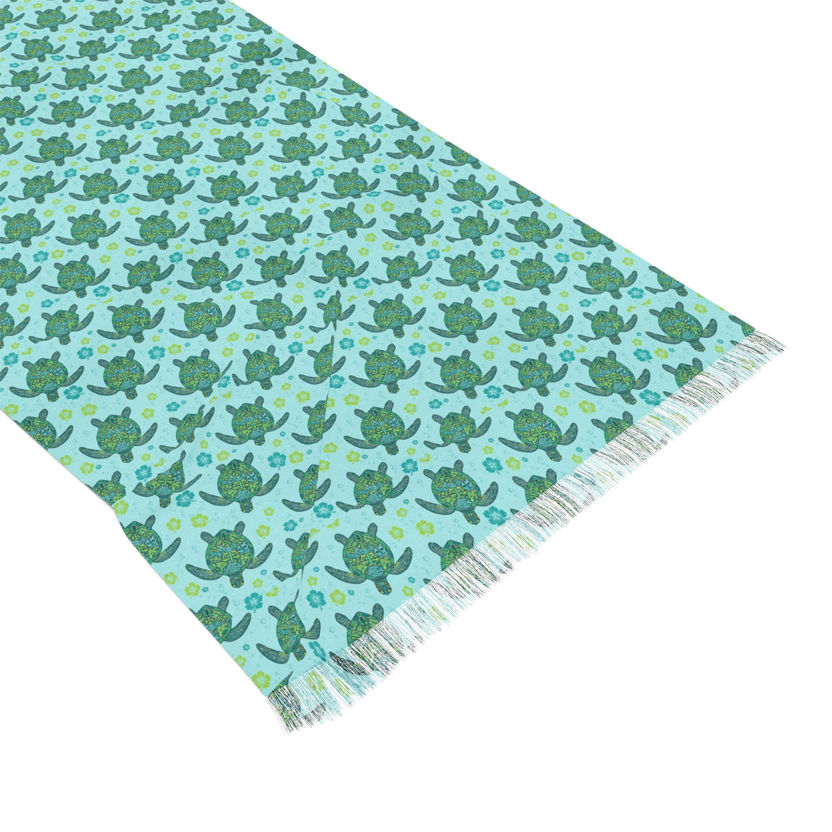 Light Blue and Green Sea Turtles Light Scarf