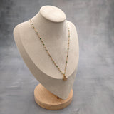 Sea Turtle Necklace Green Gold Color (1 necklace approx. 16+ inches AROUND) Gold Tone Green Sea Turtle charm necklace for gifting!