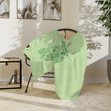 Green Turtle-Themed Velveteen Microfiber Blanket - Great for living rooms, bedroom or the beach - 3 Sizes
