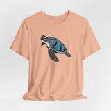 Blue Comic Print Sea Turtle Graphic Tee - 7 Colors
