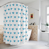 Fun Blue Sea Turtle Shower Curtains - Coastal Bathroom Decor