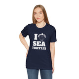 I Heart Sea Turtles White Ink Graphic Tee - 7 Colors