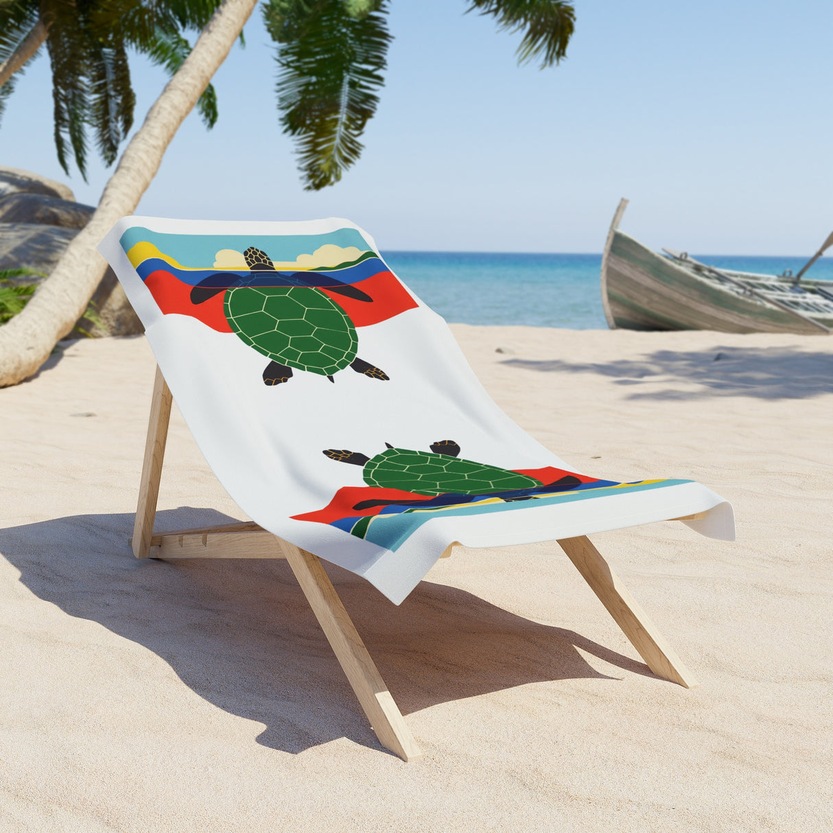 Mod Art Sea Turtle Beach Towel