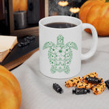 Tropical Green Sea Turtle Design Mug