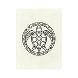 Tribal Tropical Sea Turtle-Themed Velveteen Microfiber Blanket - 3 Sizes