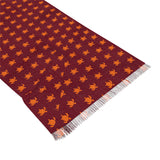 Burgundy and Orange Sea Turtles Light Scarf