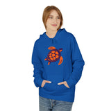 Orange and Purple Mod Art Sea Turtle Hoodie - 8 Colors