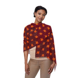 Burgundy and Orange Sea Turtles Light Scarf