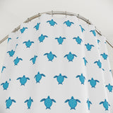 Fun Blue Sea Turtle Shower Curtains - Coastal Bathroom Decor