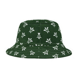 Green and White Print Sea Turtle Pattern Bucket Hats - Large Sizes Available