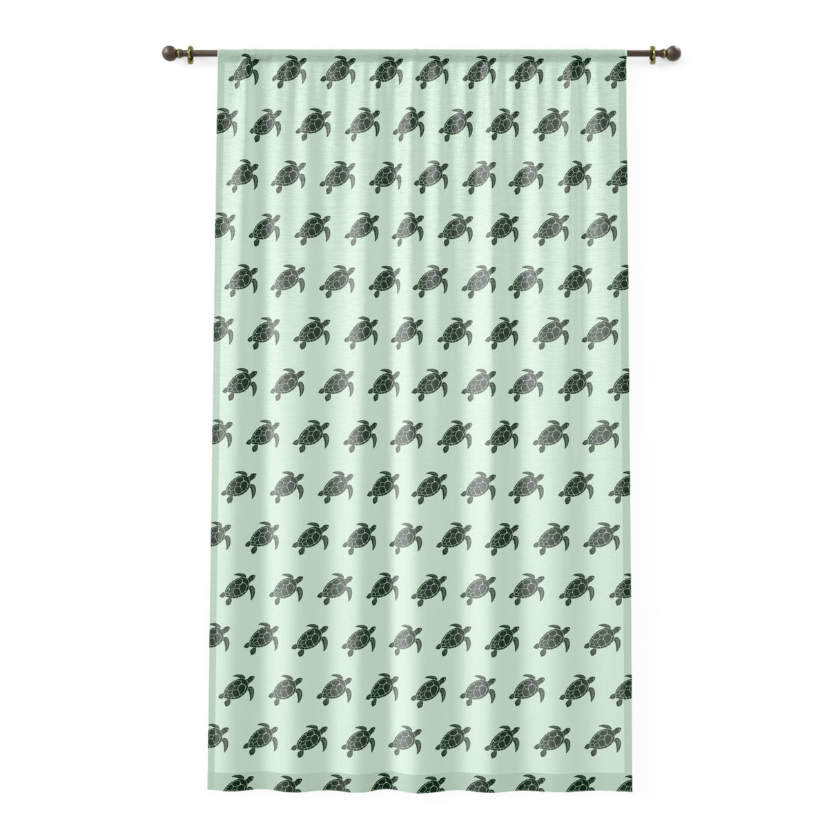 Green Sea Turtle Pattern Window Curtain