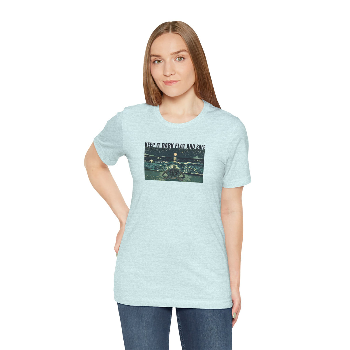 Keep It Dark Flat Safe Ink Art Sea Turtle Tee - 6 Colors Light