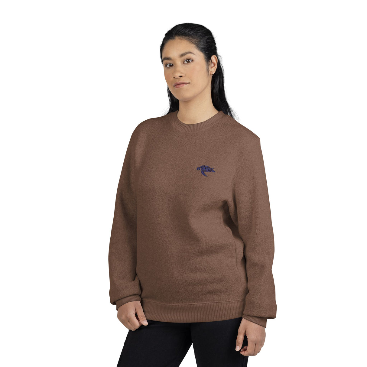 Unisex Blue Sea Turtle Embroidered Crewneck Sweatshirt - 4 colors