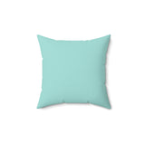 Blue And Yellow Faux Suede Pillow, Coastal Home Decor, Boho Accent Cushion, Beach House Accent, Sea Turtle Decor