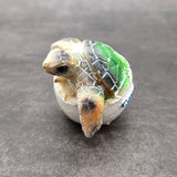 Sea Turtle Egg Hatchling Green Shell (1 sea turtle approx. 2+ inches) Green Painted Resin Baby Sea Turtle Egg for coastal home décor!