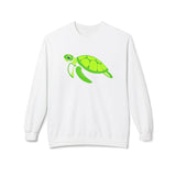 Neon Green Sea Turtle Sweatshirt