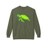 Neon Green Sea Turtle Sweatshirt