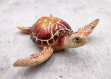 Brown Sea Turtle Figurine Painted Resin (1 turtle approx. 4 inches long) Brown Painted Resin Sea Turtle Figure for coastal home décor!