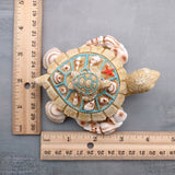 Sandy Sea Turtle With Baby Trinket Box (1 ring box approx. 4+ inches) Sandy Shell Resin Sea Turtle Keepsake Box for coastal home décor!